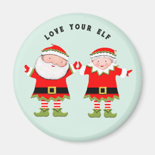 Cute Couple Christmas Magnet