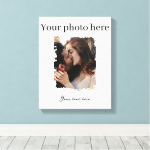 Cute Couple Custom Photo Canvas Print
