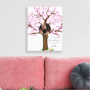 Cute Couple Custom Photo Canvas Print