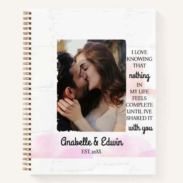 Cute Couple Custom Photo Journals  (Front)
