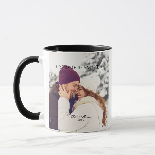 Cute Couple Custom Photo Mug (Left)