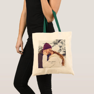 Cute Couple Custom Photo Tote Bag