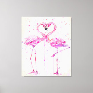 Cute Couple Flamingo Love Print Art