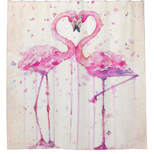 Cute Couple Flamingo Love Print Art