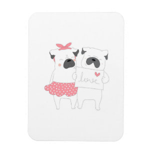 Cute Couple French Bulldog Love Dog Lover Magnet