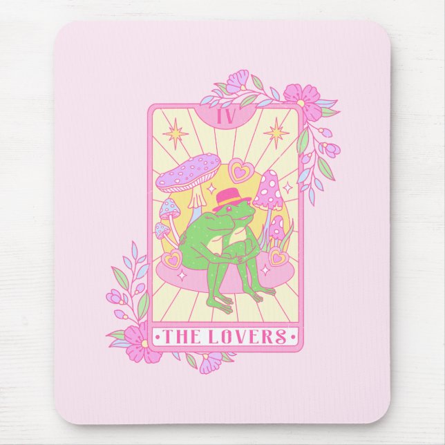 Cute Couple Frog - The Lovers Mouse Pad (Front)