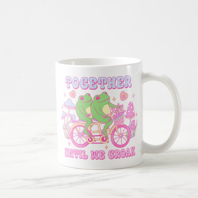 Cute Couple Frog - Together Until We Croak Coffee Mug (Right)