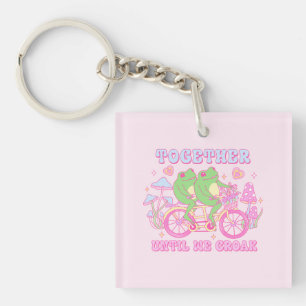 Cute Couple Frog - Together Until We Croak Keychain