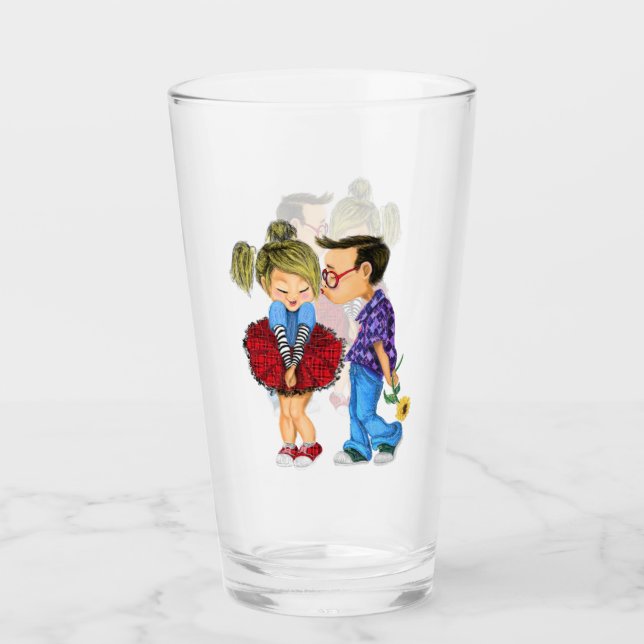 Cute Couple Glass (Front)