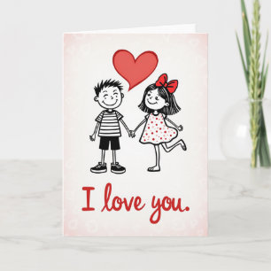 Cute Couple Love You Card