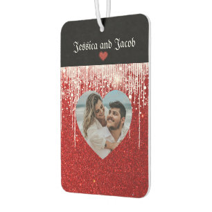 Cute Couple Name and Photo Air Freshener