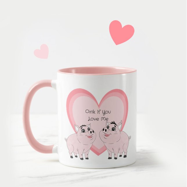 Cute couple of pink piggy mug (Creator Uploaded)