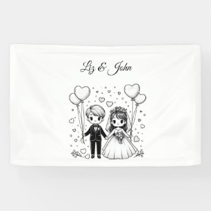 Cute couple personalised banner