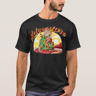 Cute Couple Riding a Scooter 1 T-Shirt