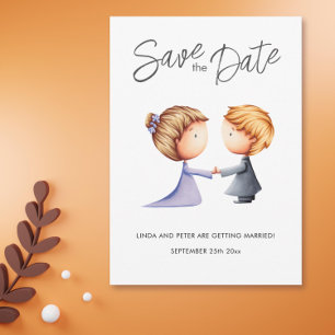 Cute Couple Romantic Wedding Save The Date