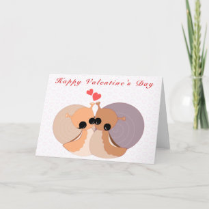 Cute Couple Snail Valentine's Day Card