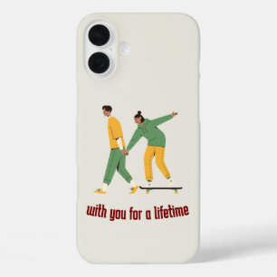 Cute Couple Valentine's Day iPhone 16 Plus Case