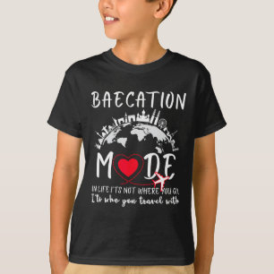 Cute Couples Trip Matching Vacation Baecation Mode T-Shirt