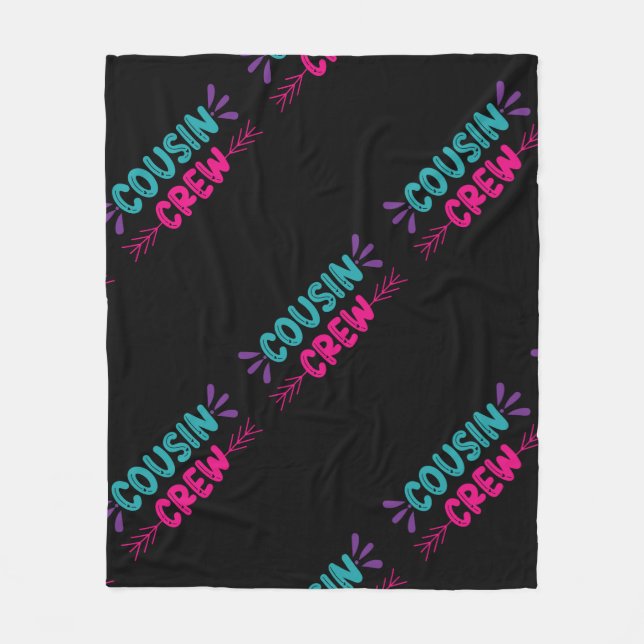 Cute Cousin Crew Fleece Blanket (Front)