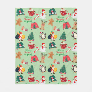 Cute couverture en polaire Noël