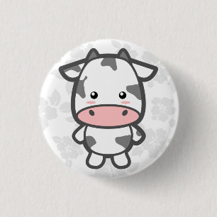 Cute Cow 1 Inch Round Button
