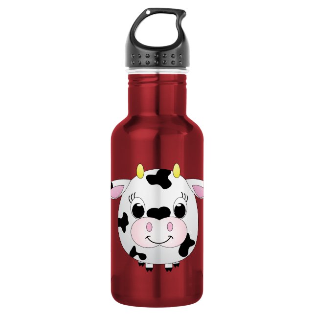 Cute Cow 532 Ml Water Bottle (Front)