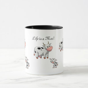 Cute Cow and calf cartoon Mug