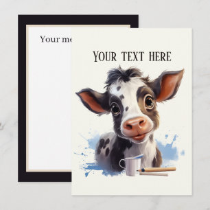 Cute cow any purpose add message card