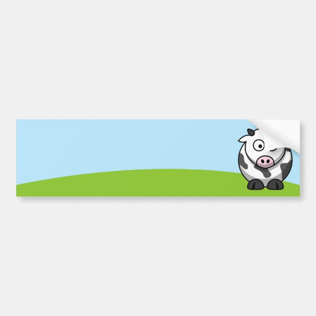Cute Cow Bumper Sticker (Front)