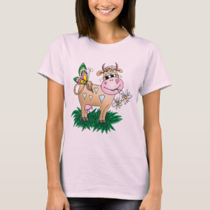 Cute Cow & Butterfly T-Shirt