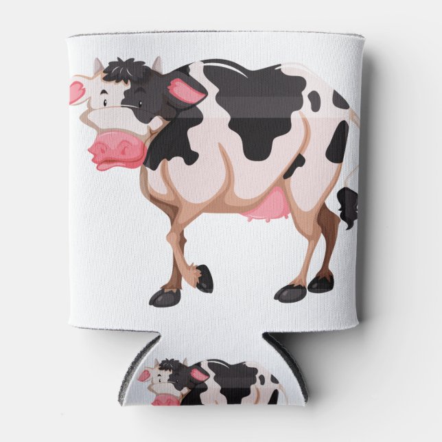 Cute cow can cooler (Front)