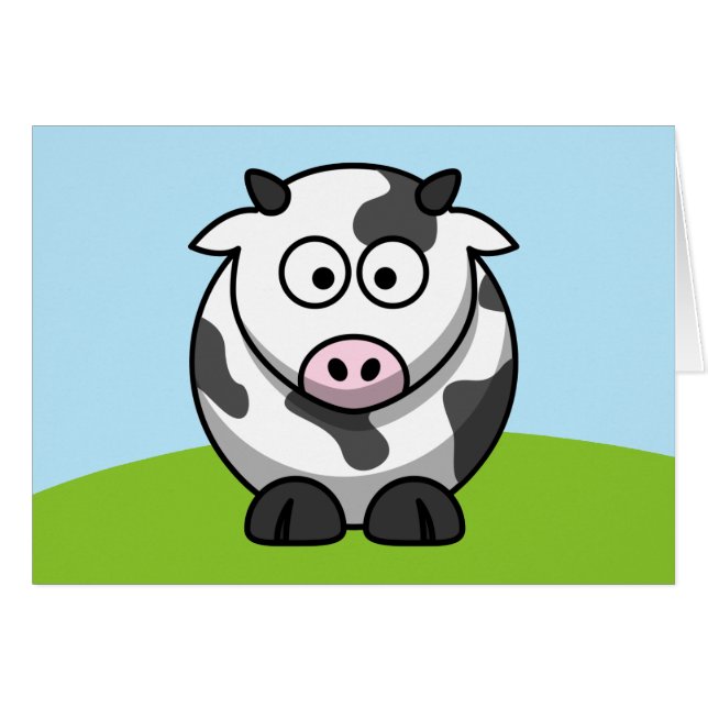 Cute Cow Card (Front Horizontal)