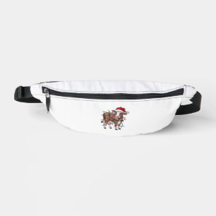 Cute Cow Christmas Light Reindeer Santa Christmas  Fanny Pack