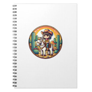 Cute Cow Girl Horse Riding Cowgirl Sunset Rider _5 Notebook