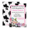 Cute cow girls birthday invitation