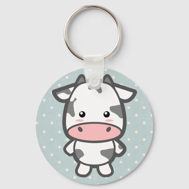 Cute Cow Keychain (Front)