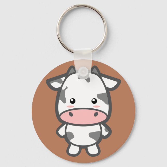 Cute Cow Keychain (Front)