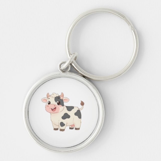 Cute Cow Keychain (Front)