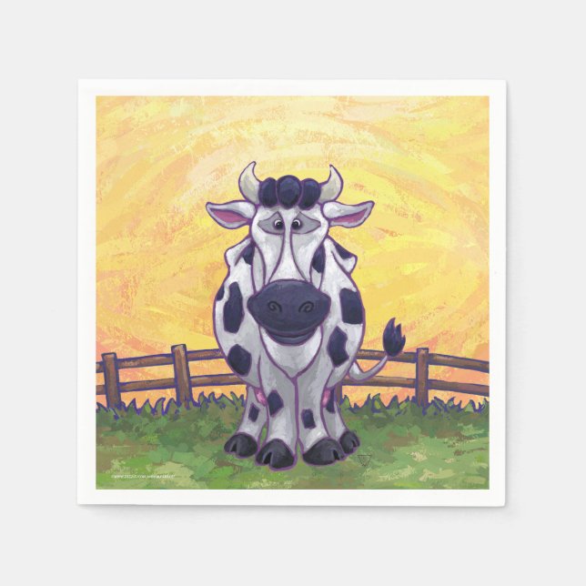Cute Cow Kitchen Accessories Napkin (Front)