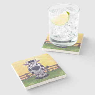 Cute Cow Kitchen Accessories Stone Coaster