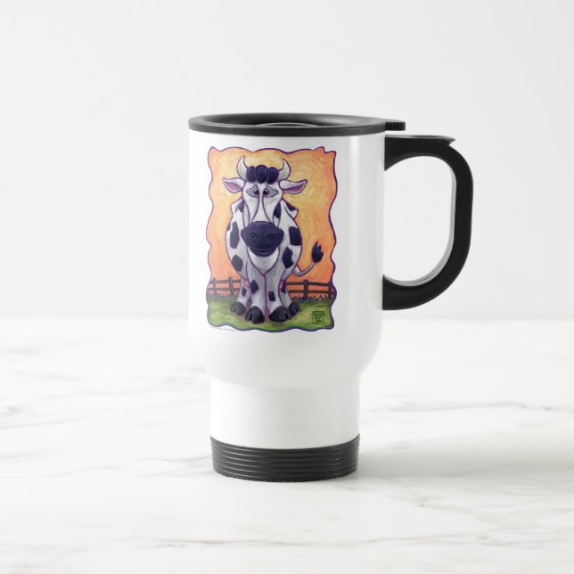 Cute Cow Kitchen Accessories Travel Mug (Right)