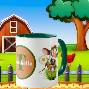 cute cow lovers add monogram Mug