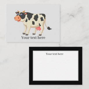 cute cow lovers add sentiment Note Card