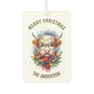 Cute Cow Merry christmas Air Freshener
