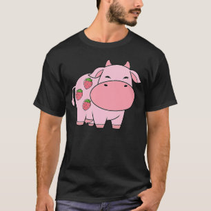 Cute Cow Milk Yoghurt Strawberry T-Shirt