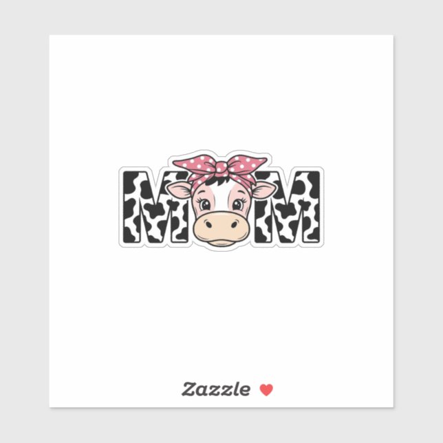 Cute Cow Mom Bow Graphic Design_1 (Sheet)
