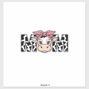 Cute Cow Mom Bow Graphic Design_1