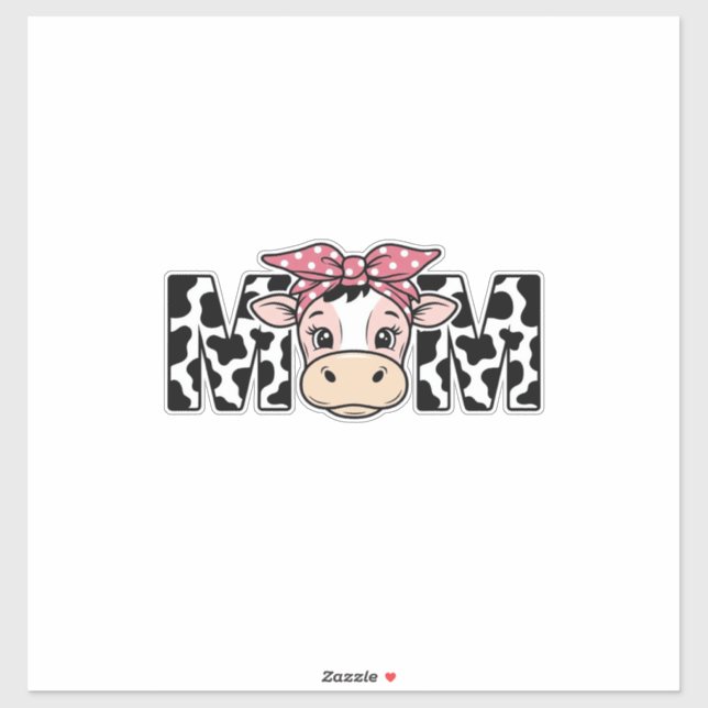 Cute Cow Mom Bow Graphic Design_1 (Sheet)