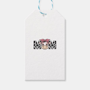 Cute Cow Mom Bow Graphic Design_1 Gift Tags