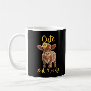 Cute Cow-Moody Cow Lovers Farm Cowgirl Baby Sunflo Coffee Mug